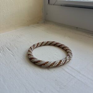 Twisted Gold and Silver Bracelet